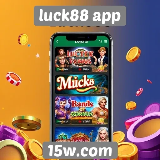 Variedade de jogos disponíveis no luck88 app